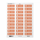 Multiplayer-modus in Coral retouradreslabel Etiket (Full Sheet)