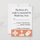 Multiplayer-modus in Coral RSVP-kaart RSVP Kaartje (Achterkant)