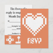 Multiplayer-modus in Coral RSVP-kaart RSVP Kaartje (Voorkant / Achterkant)