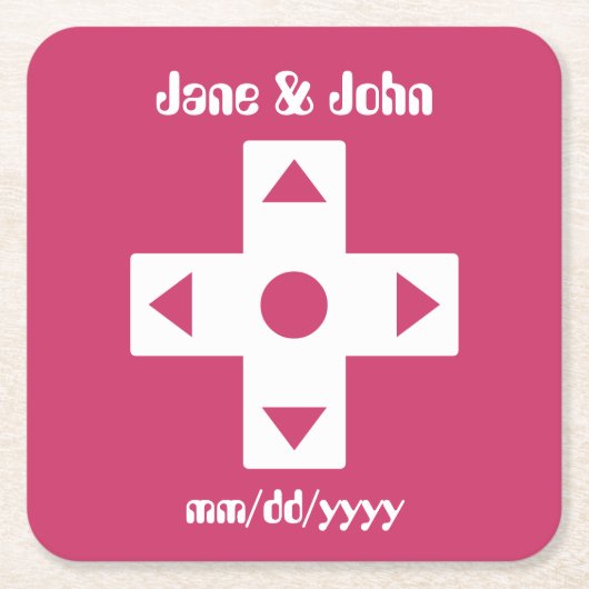 Multiplayer Modus in Framboos Papier Onderzetter (Voorkant)