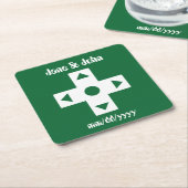 Multiplayer-modus in Green Paper Coaster Kartonnen Onderzetters (Schuin)