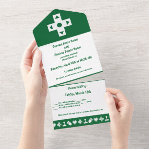 Multiplayer-modus in groen all in one uitnodiging