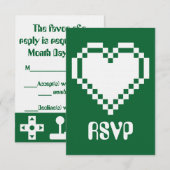 Multiplayer Modus in Groene RSVP Kaart (Voorkant / Achterkant)
