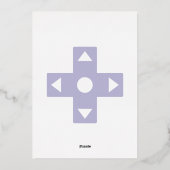 Multiplayer Modus in Lavendel Folie Uitnodiging (Achterkant)