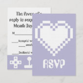 Multiplayer Modus in Lavendel RSVP Kaart (Voorkant / Achterkant)