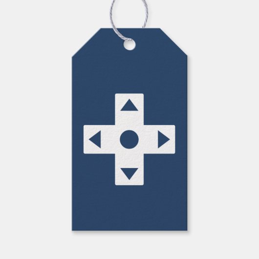 Multiplayer-modus in Navy-cadeaubijslage Cadeaulabel (Voorkant)