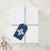 Multiplayer-modus in Navy-cadeaubijslage Cadeaulabel (Met Touw)