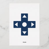 Multiplayer-modus in Navy-folie-uitnodiging Folie Uitnodiging (Achterkant)