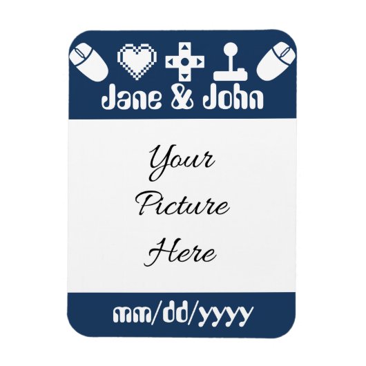 Multiplayer Modus in Navy Save-the-Date Magneet (Verticaal)