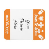 Multiplayer Modus in Oranje Save-the-Date Magneet (Horizontaal)