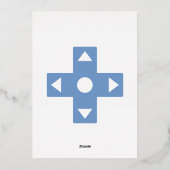 Multiplayer Modus in Periwinkle Folie Uitnodiging (Achterkant)