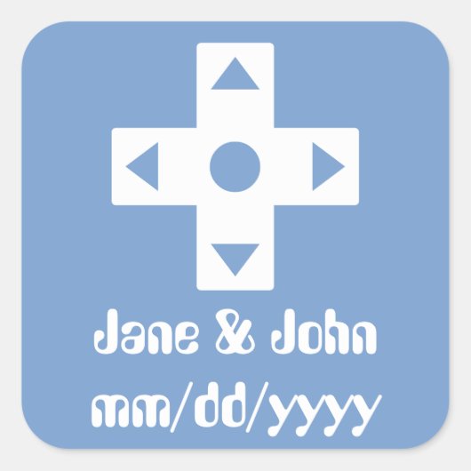 Multiplayer-modus in Periwinkle-ticker Vierkante Sticker (Voorkant)