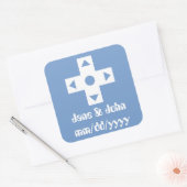 Multiplayer-modus in Periwinkle-ticker Vierkante Sticker (Envelop)