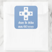 Multiplayer-modus in Periwinkle-ticker Vierkante Sticker (Tas)
