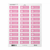 Multiplayer-modus in Petal Pink Adreslabel Etiket (Full Sheet)
