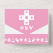 Multiplayer-modus in Petal Pink All In One Uitnodiging (Achterkant)