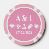 Multiplayer-modus in Petal Pink Poker Chips (Achterkant)