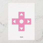 Multiplayer-modus in Petal Roze Folie Uitnodiging (Achterkant)