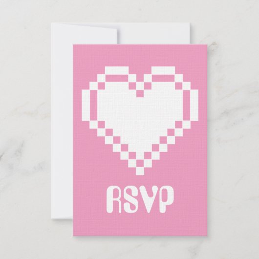 Multiplayer Modus in Petal Roze RSVP Kaart (Voorkant)