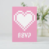 Multiplayer Modus in Petal Roze RSVP Kaart (Staand voorkant)