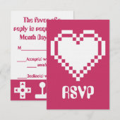 Multiplayer-modus in Raspberry RSVP-kaart RSVP Kaartje (Voorkant / Achterkant)