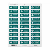 Multiplayer-modus in Teal retouradreslabel Etiket (Full Sheet)