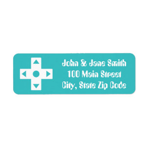 Multiplayer-modus in Turquoise Return Address Labe Etiket