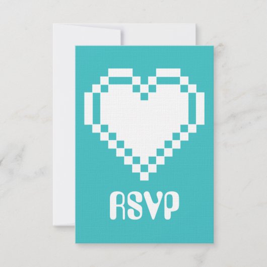 Multiplayer Modus in Turquoise RSVP Kaart (Voorkant)