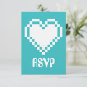 Multiplayer Modus in Turquoise RSVP Kaart (Staand voorkant)