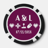 Multiplayer-modus in wijn poker chips (Achterkant)