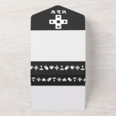 Multiplayer-modus in zwart all in one uitnodiging (Buitenkant)