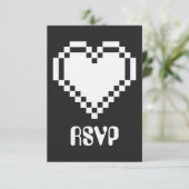Multiplayer-modus in zwarte RSVP-kaart RSVP Kaartje (Staand voorkant)