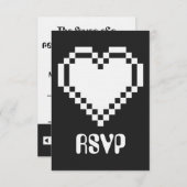 Multiplayer-modus in zwarte RSVP-kaart RSVP Kaartje (Voorkant / Achterkant)