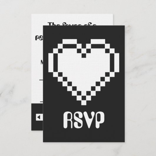 Multiplayer-modus in zwarte RSVP-kaart RSVP Kaartje (Voorkant / Achterkant)