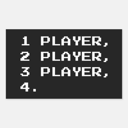 MULTIPLAYER RECHTHOEKIGE STICKER (Voorkant)