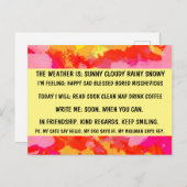 MULTIPLE CHOICE FUNNY "BUSY PERSON"-BRIEFKAART BRIEFKAART (Voorkant / Achterkant)