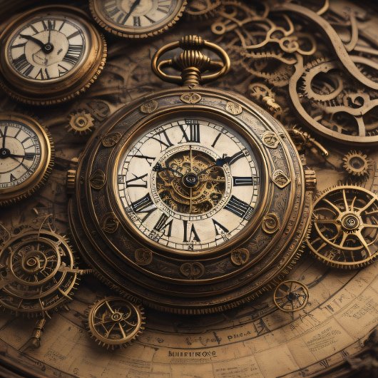 Multiple Clocks & pocket watt v2 Tuitgang paper Tissuepapier