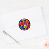 Multiple Colour Hibiscus Flowers Ronde Sticker (Envelop)