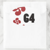 Multiple croix64.ai ovale sticker (Tas)