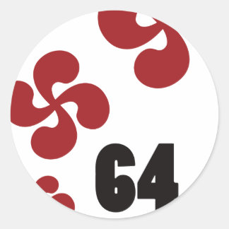 Multiple croix64.ai ronde sticker