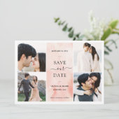 Multiple Foto's Waterverf Bar Save The Date (Staand voorkant)