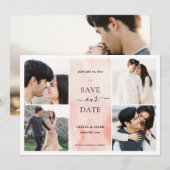 Multiple Foto's Waterverf Bar Save The Date (Voorkant / Achterkant)