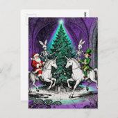 Multiple Holidays Spooky Party with Unicorns Briefkaart (Voorkant / Achterkant)