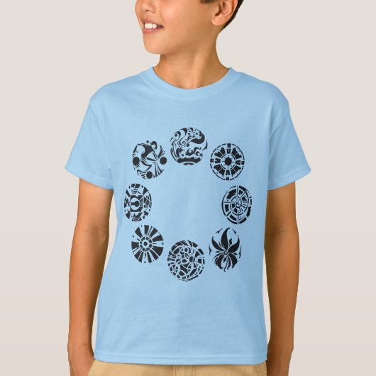 Multiple Intelligence Symbols Kinder T-Shirt (Voorkant)