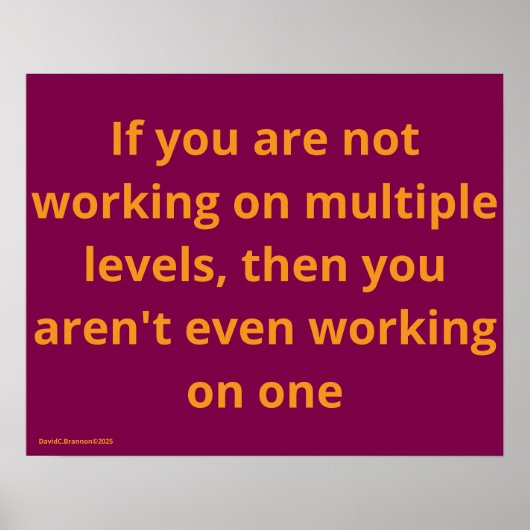 "Multiple Levels", quote, humor, irony Poster (Voorkant)