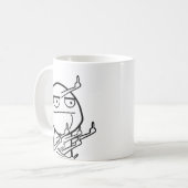 Multiple Middle Fingers Rage Face Meme Mug Koffiemok (Voorkant links)