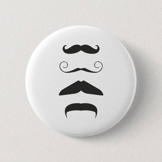 Multiple Mustache Ronde Button 5,7 Cm (Voorkant)