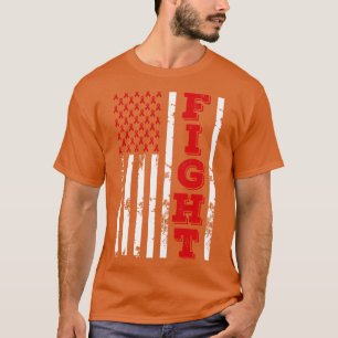 Multiple Myeloma Awareness Fight Amerikaanse vlag T-shirt