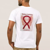 Multiple Myeloma Awareness Ribbon Angel Custom T-s T-shirt (Achterkant)
