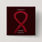 Multiple Myeloma Awareness Ribbon Custom Pins Vierkante Button 5,1 Cm (Voorkant)